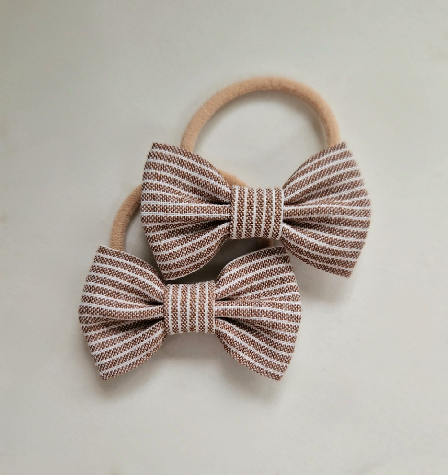 Hair Bobbins 2 pack - Striped Linen