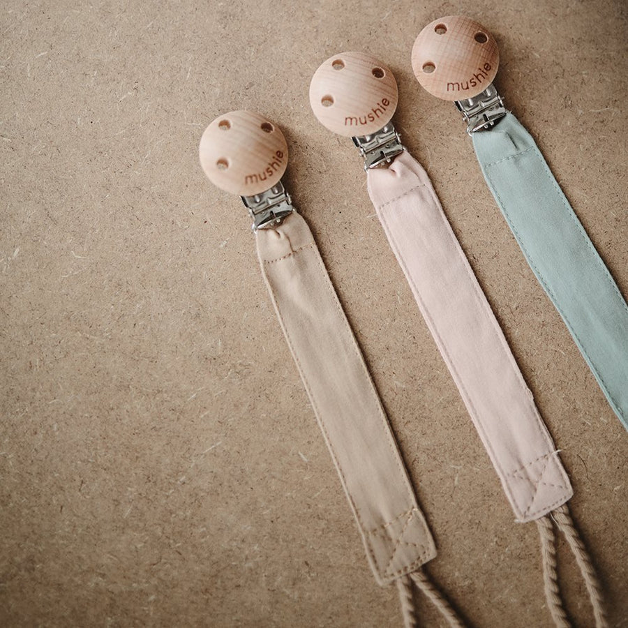 Fabric Soother Clip - Roman Green