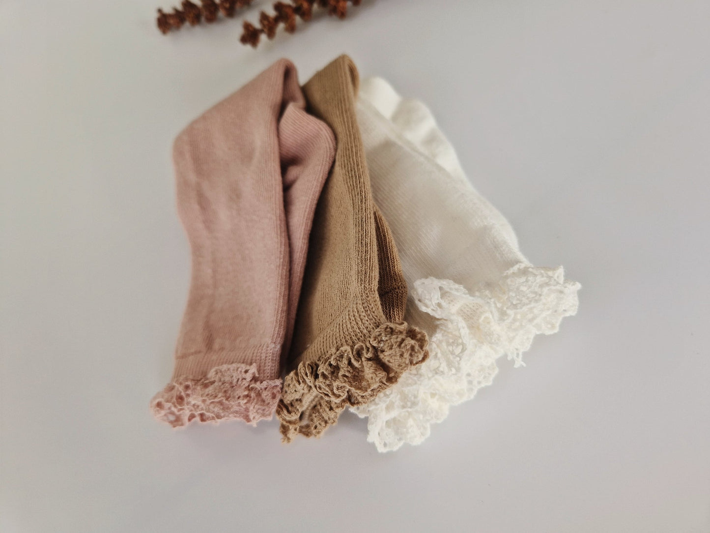 Anna Knee High Socks - Khaki