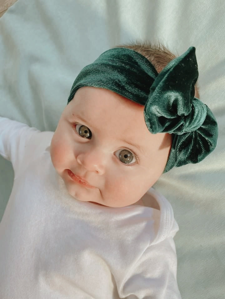 Velvet Headband - Emerald Green