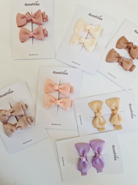 Dainty Bow Clips - 2 pack