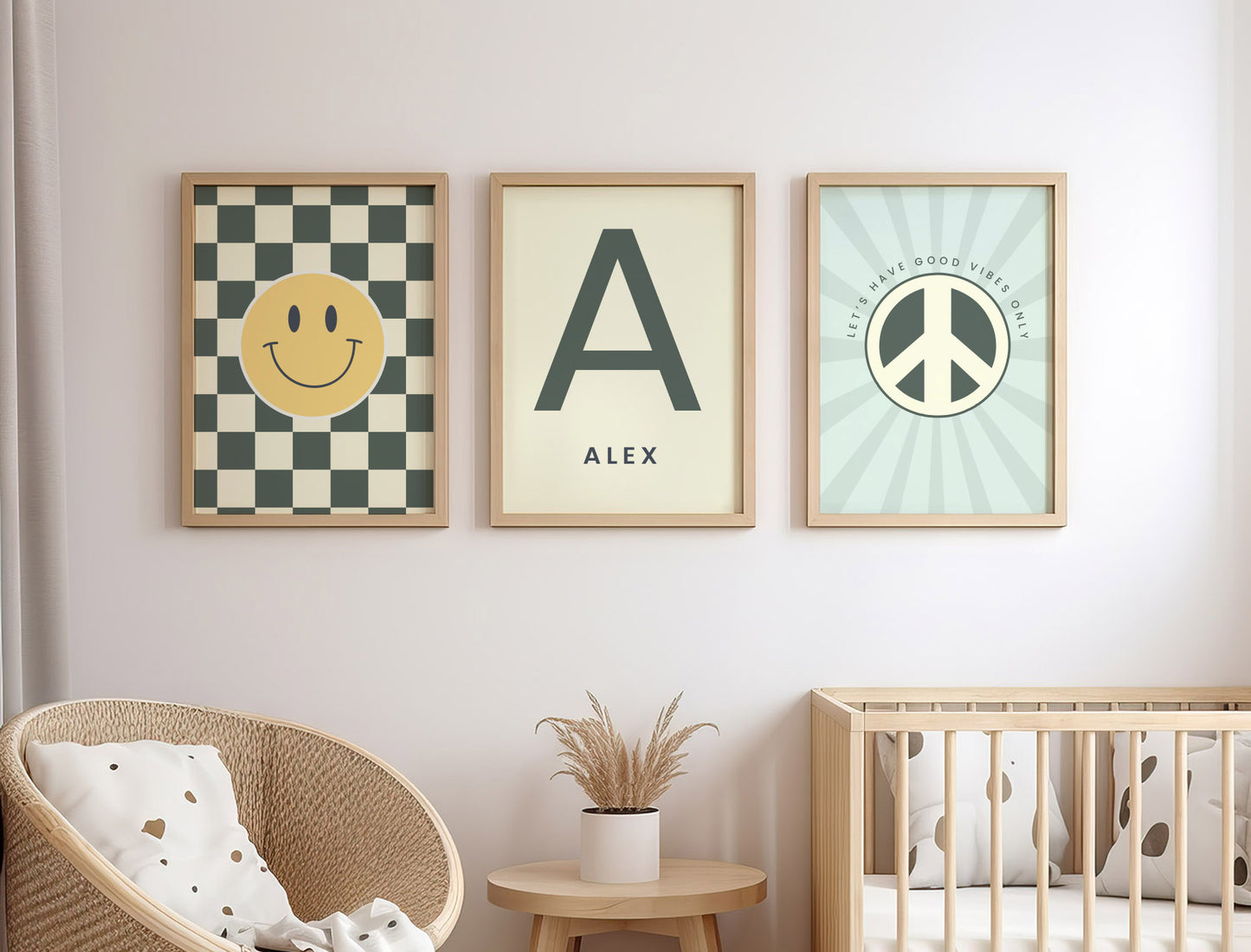 Groovy Personalised Name Print - Set of 3