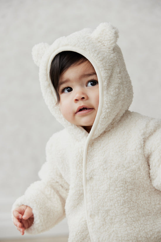 Sasha Recycled Polyester Sherpa Onepiece - Natural