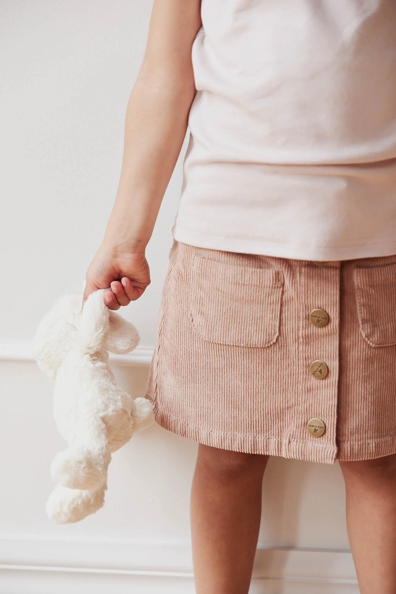Alexis Cord Skirt - Dusky Rose