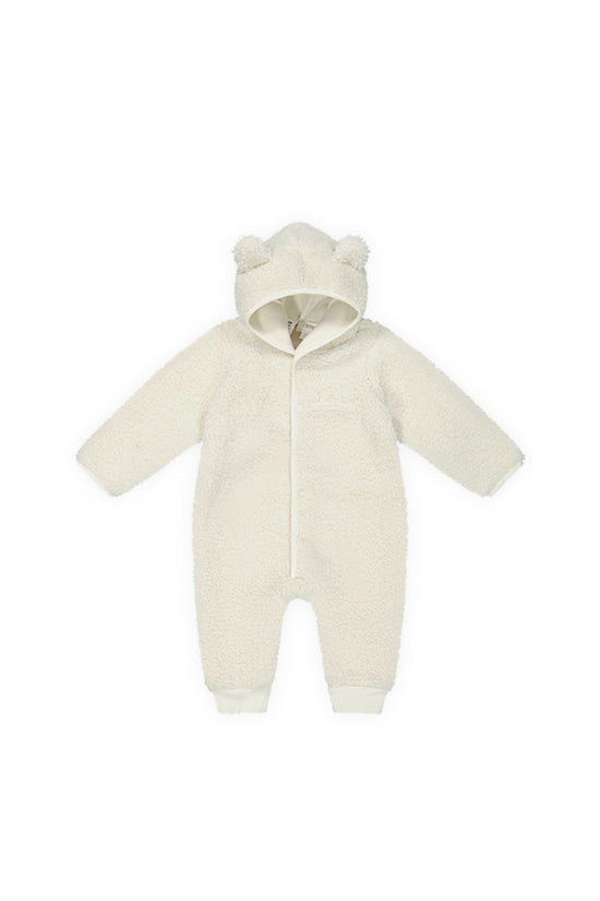Sasha Recycled Polyester Sherpa Onepiece - Natural