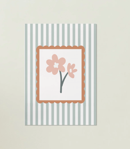 Striped Flower - Blue
