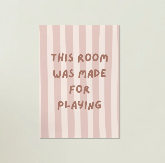This room was made for playing - Pink Stripes