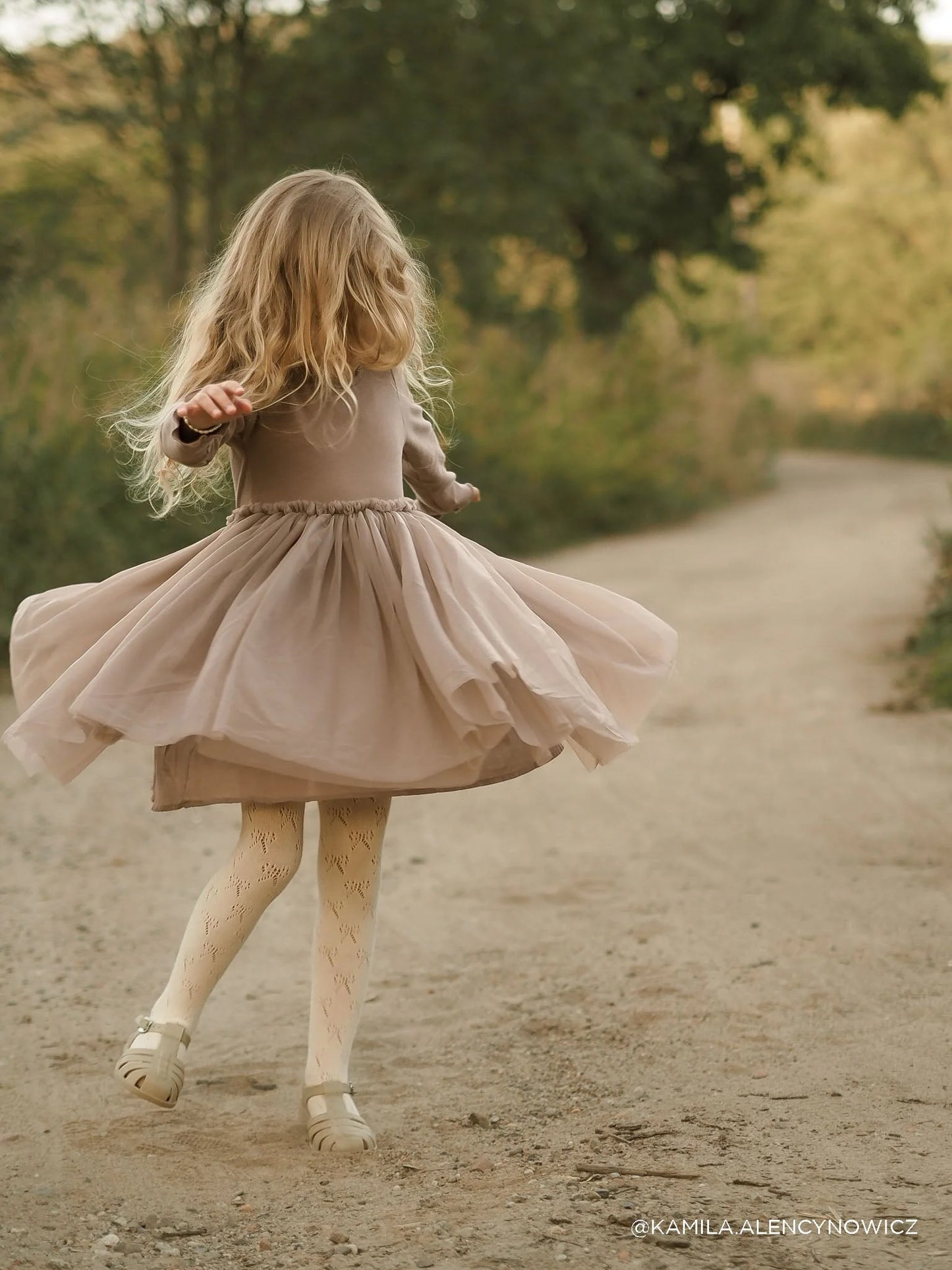 Anna Tulle Dress - Mushroom