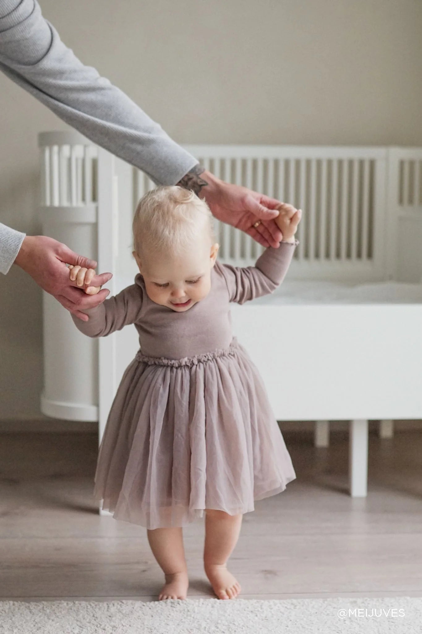 Anna Tulle Dress - Mushroom