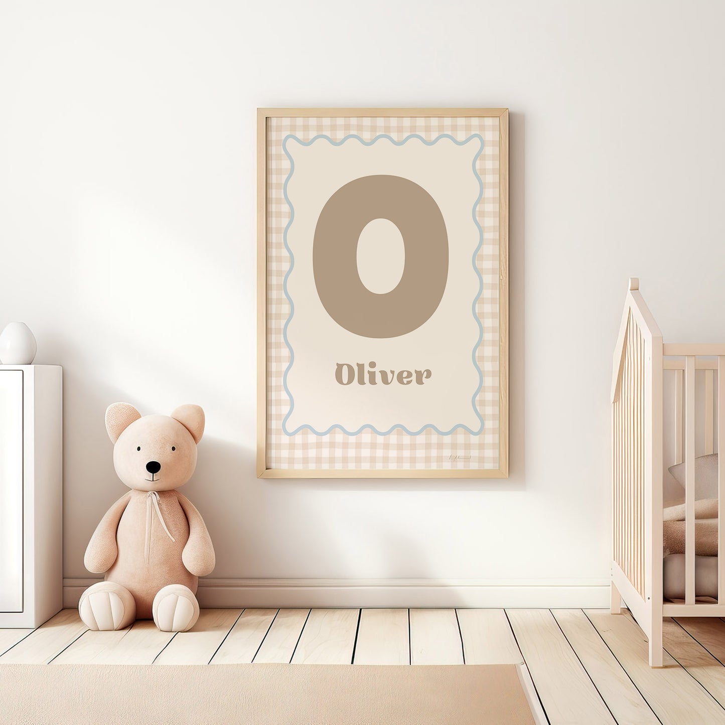 Gingham Personalised Name Print