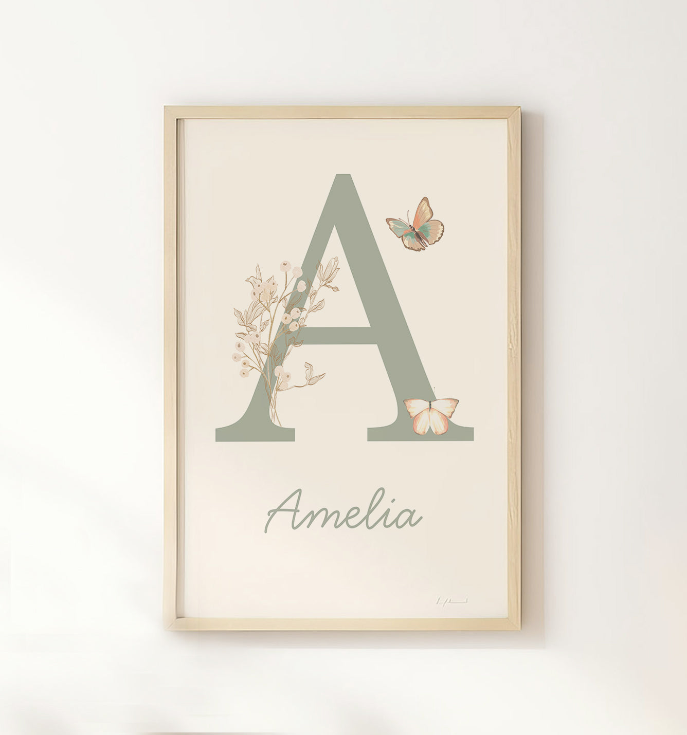 Butterfly Personalised Name Print