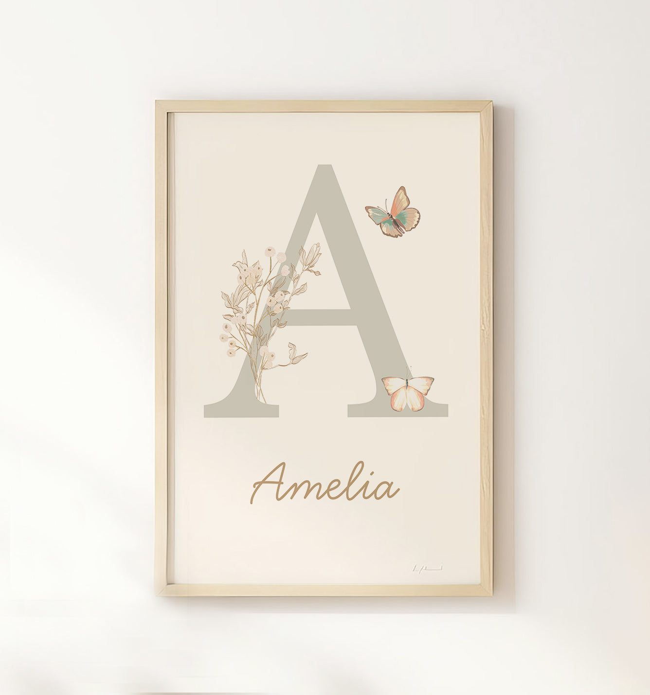 Butterfly Personalised Name Print