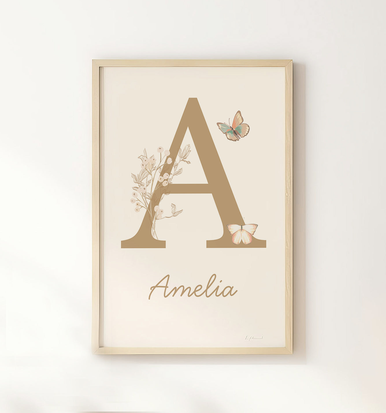 Butterfly Personalised Name Print