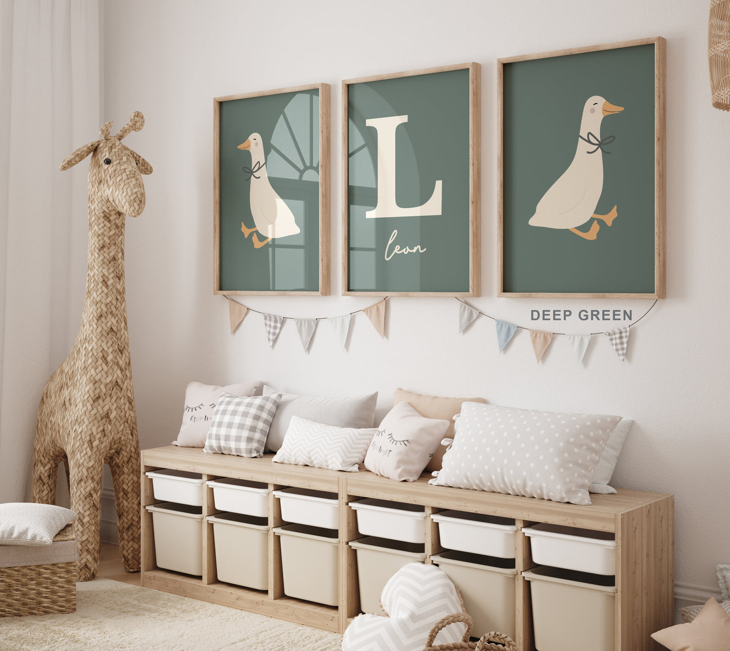 Silly Goose Personalised Name Print - Set of 3