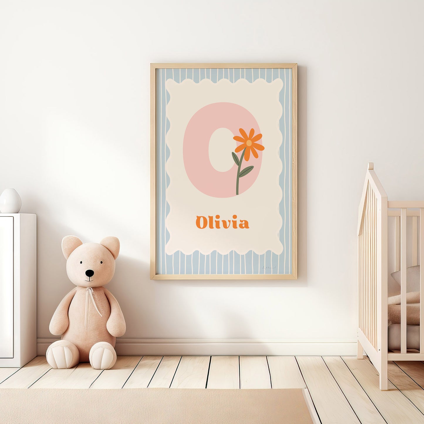 Flower Power Personalised Name Print