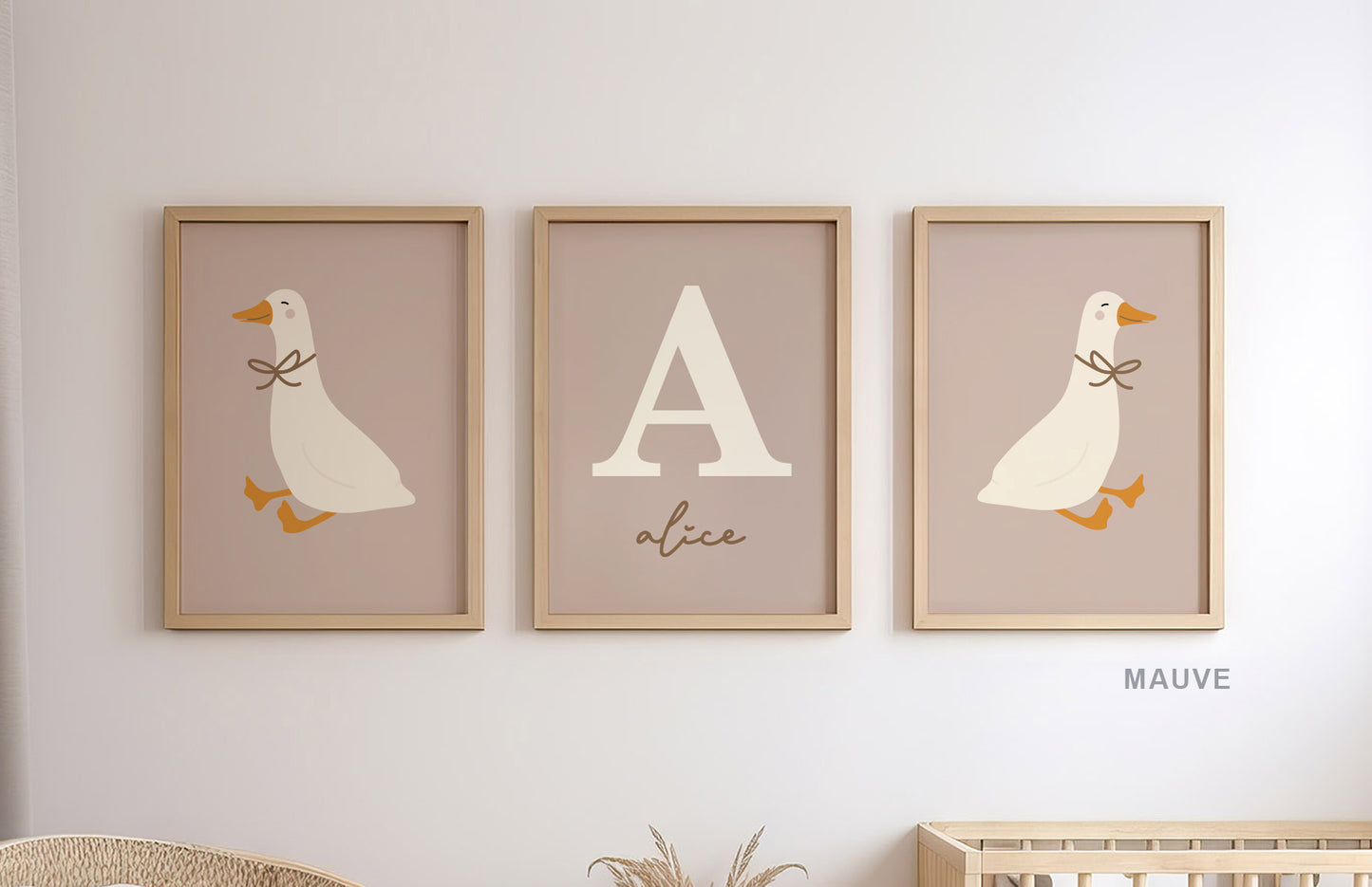 Silly Goose Personalised Name Print - Set of 3