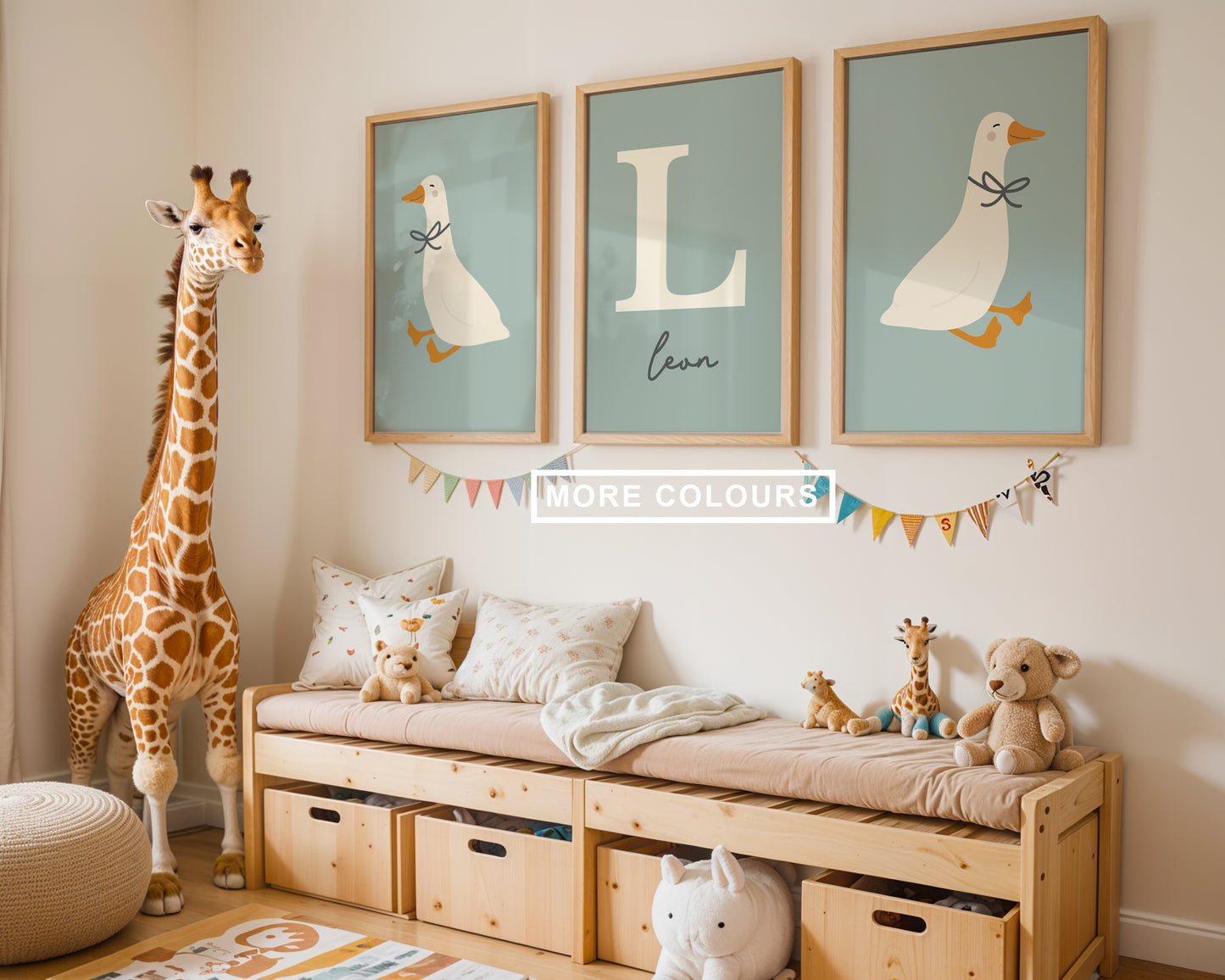 Silly Goose Personalised Name Print - Set of 3