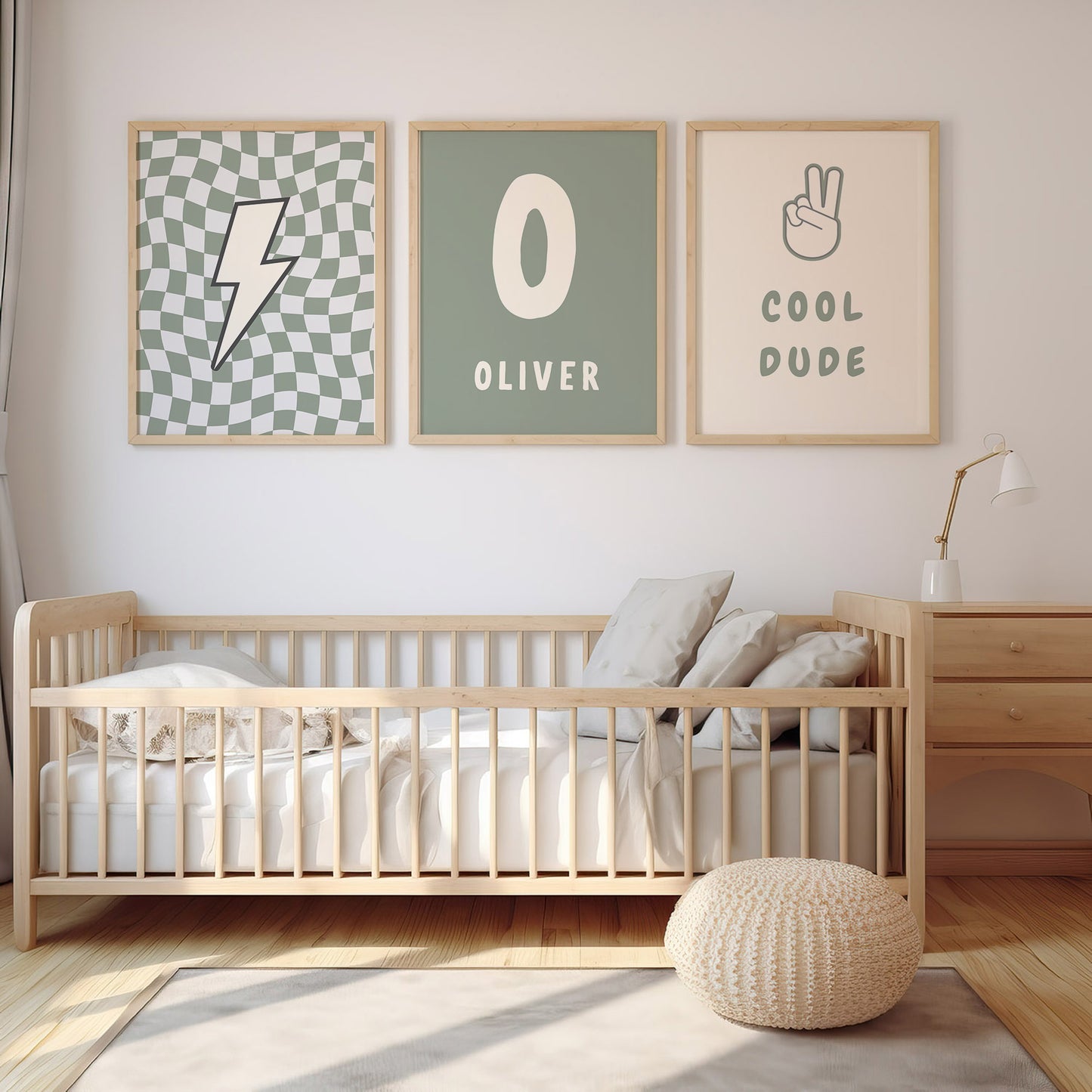 Cool Dude Personalised Name Print - Set of 3
