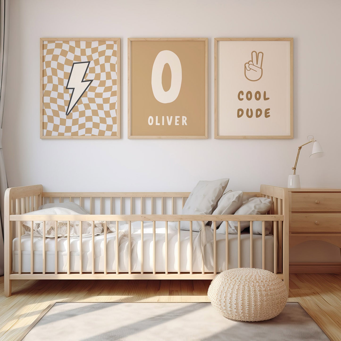 Cool Dude Personalised Name Print - Set of 3