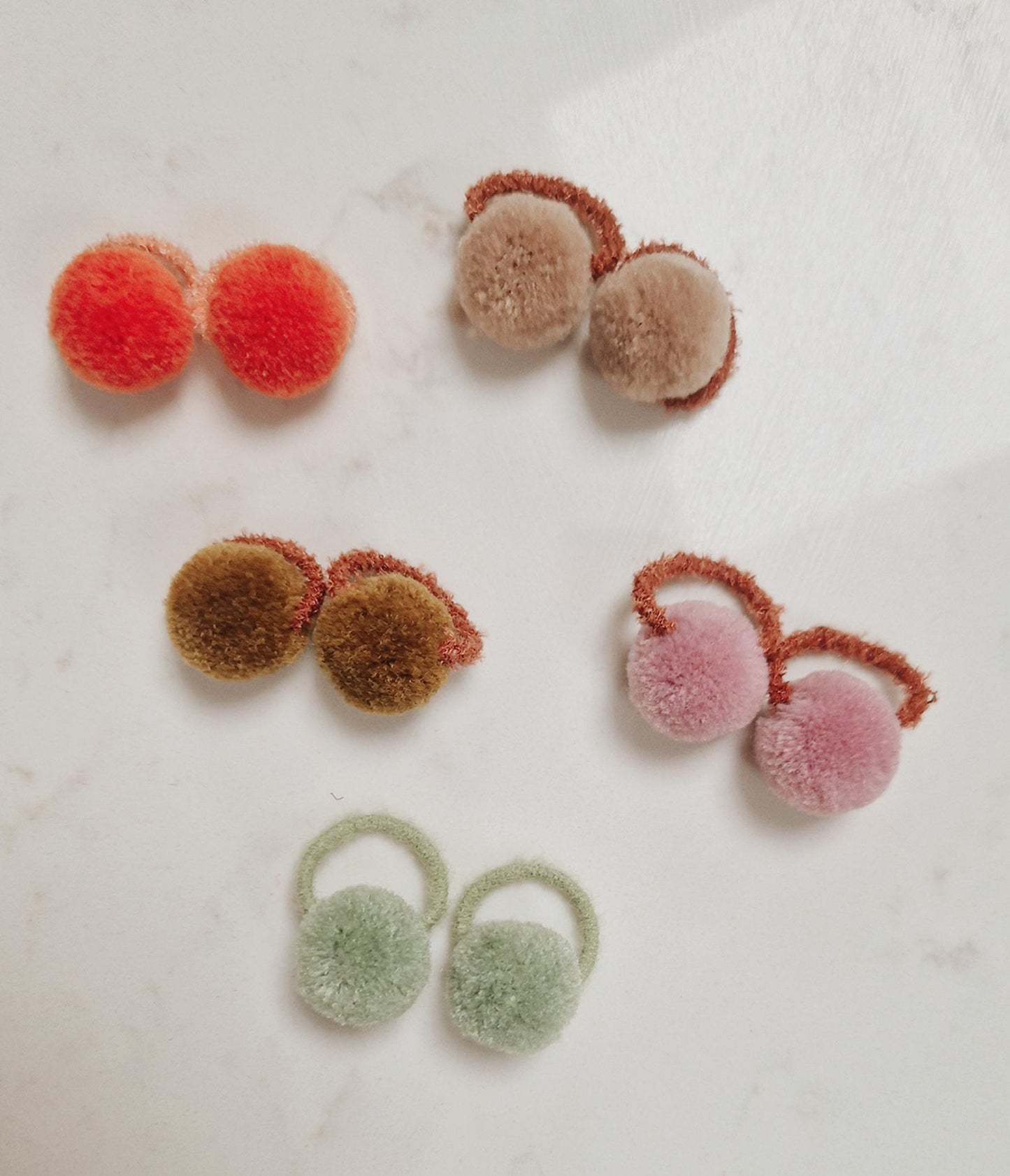 Pom Pom Hair Bobbins