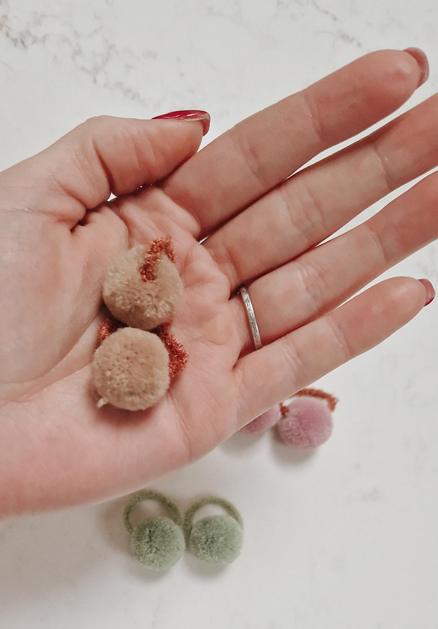 Pom Pom Hair Bobbins
