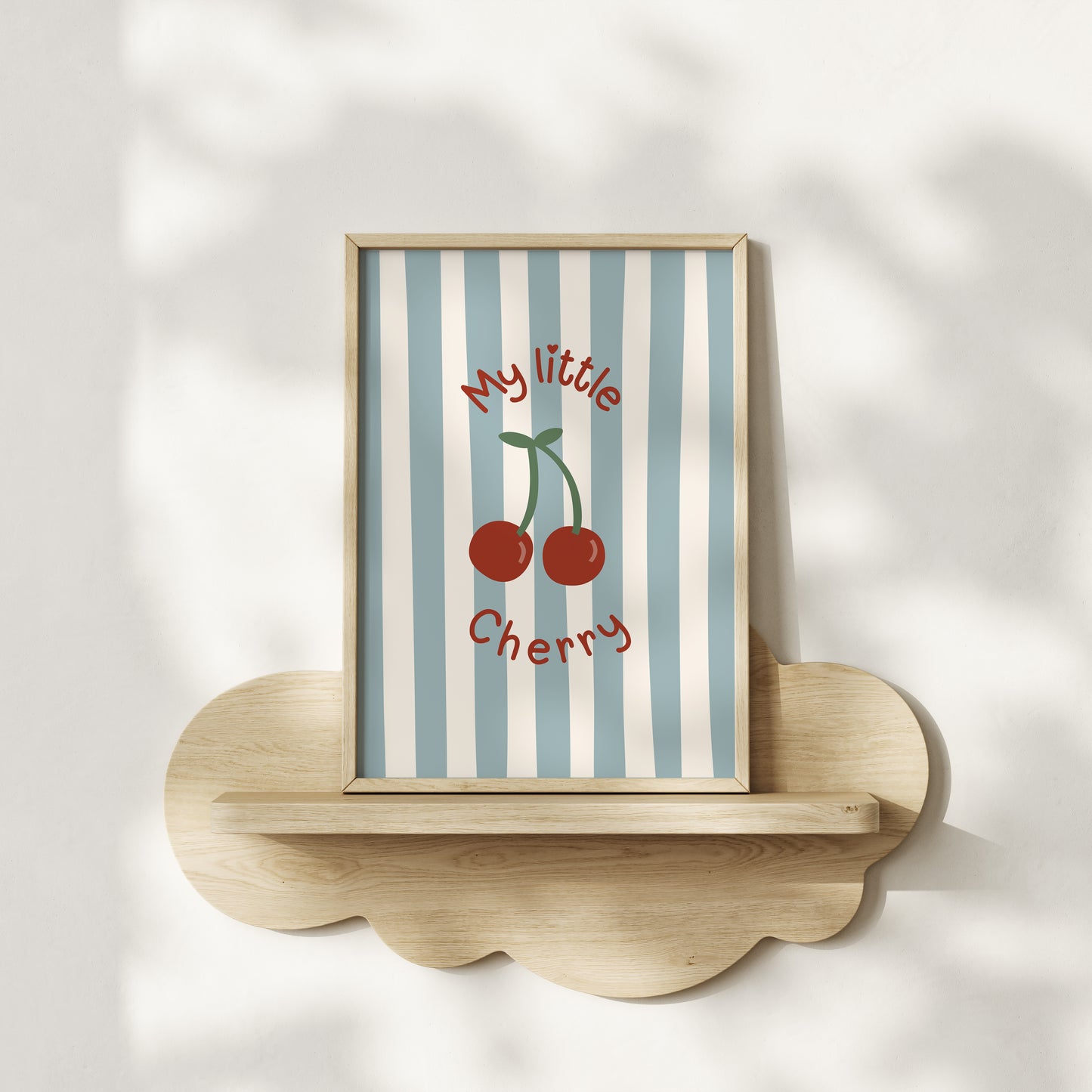 My Little Cherry Print - Blue