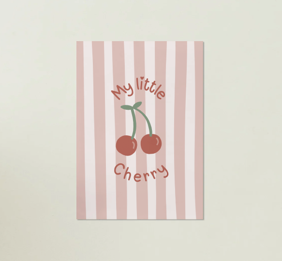 My Little Cherry Print - Pink