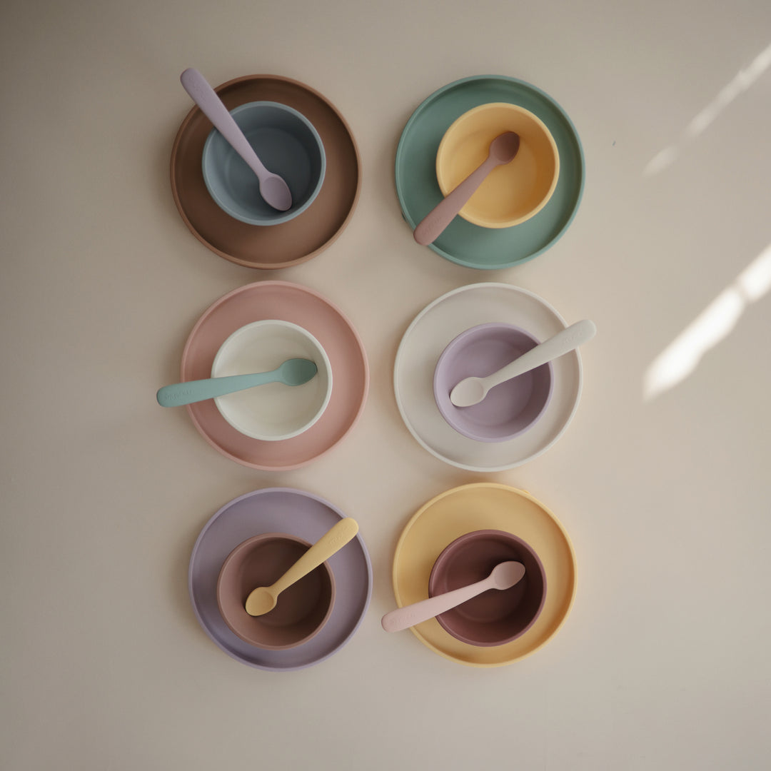Silicone Suction Bowl - Cloudy Mauve