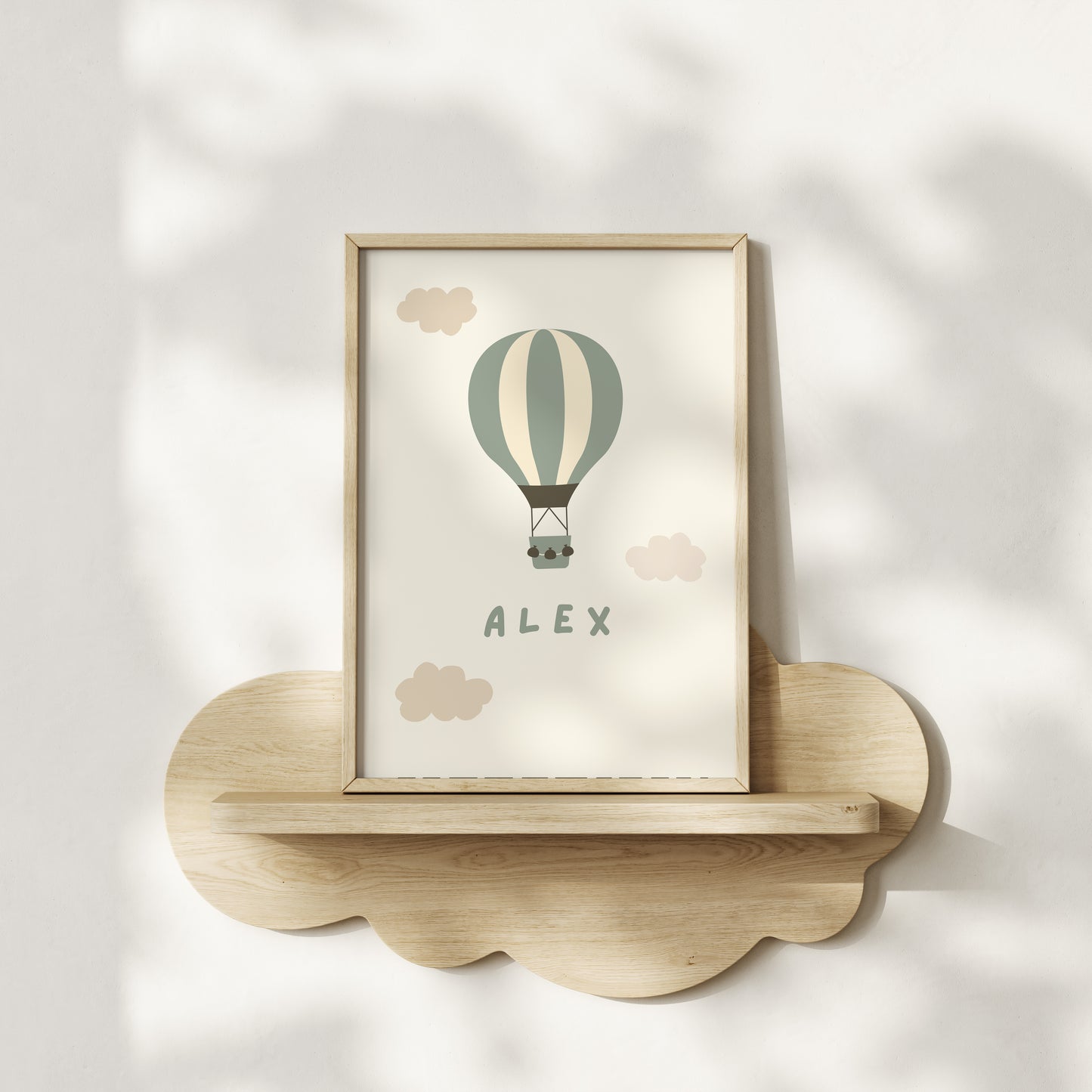 Hot Air Balloon Personalised Name Print