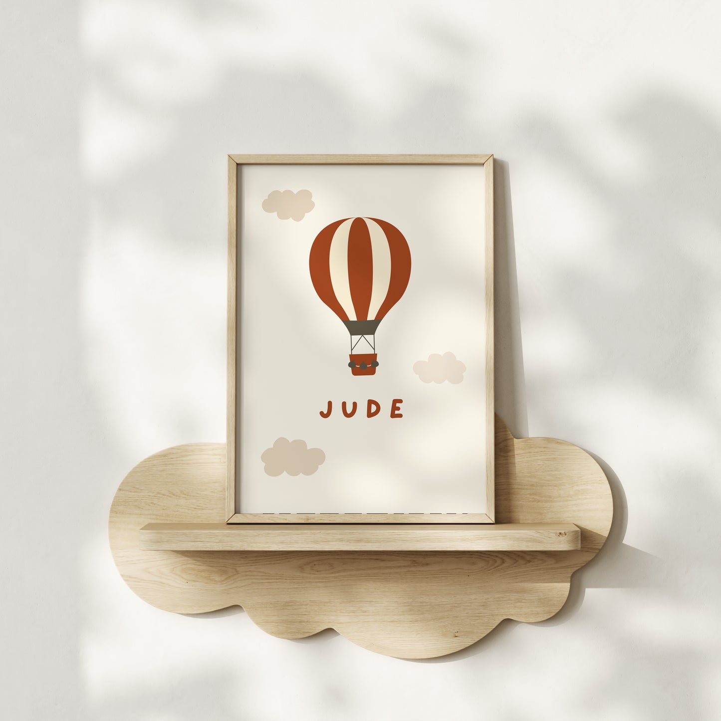 Hot Air Balloon Personalised Name Print