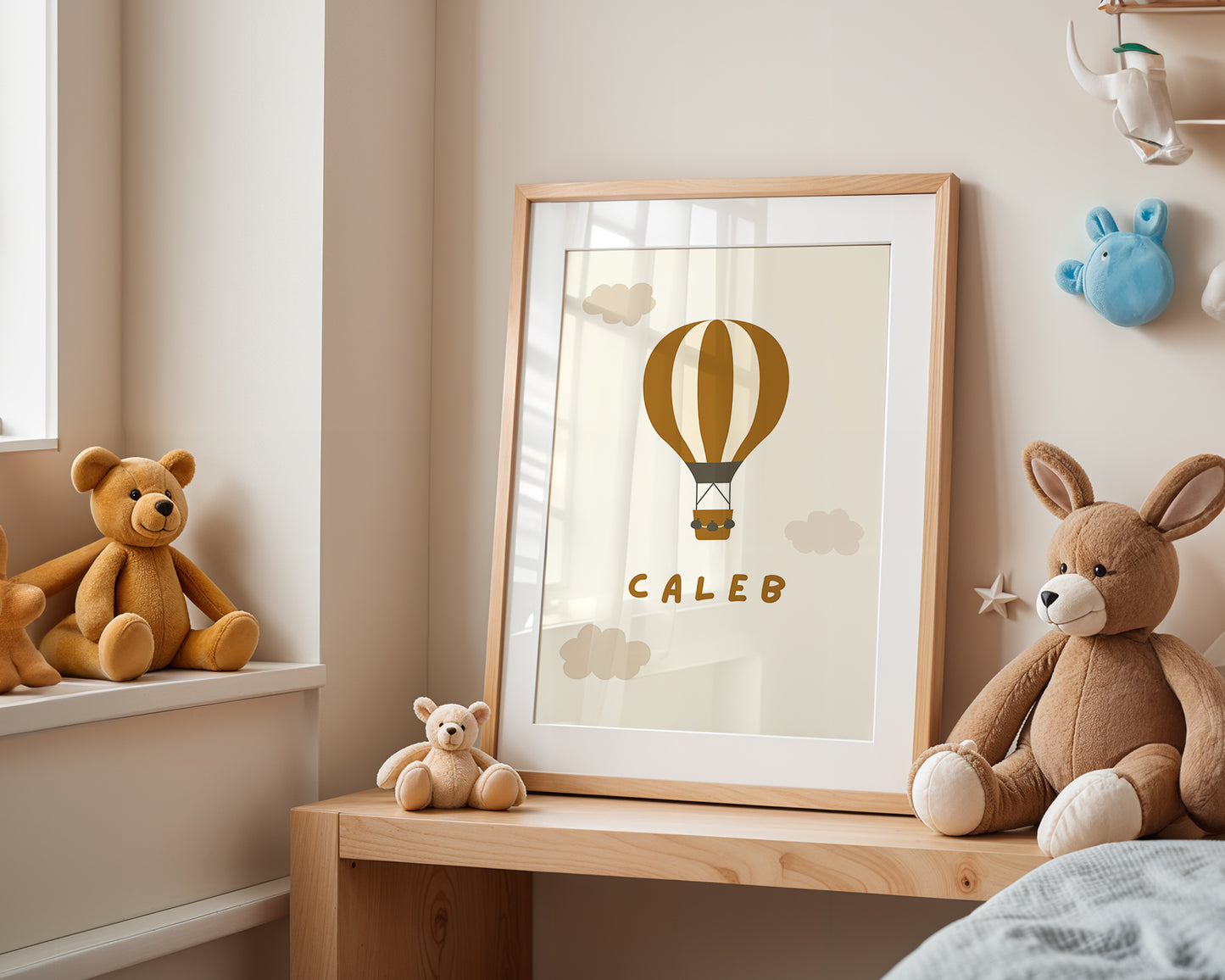 Hot Air Balloon Personalised Name Print