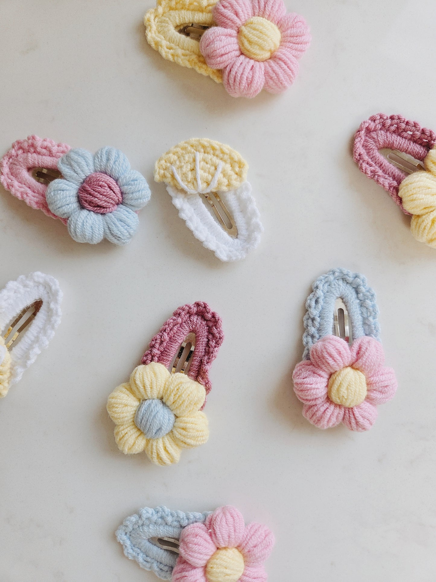 Daisy Crochet Hair Clip