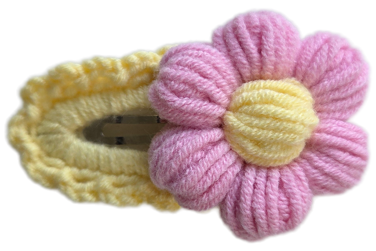 Daisy Crochet Hair Clip