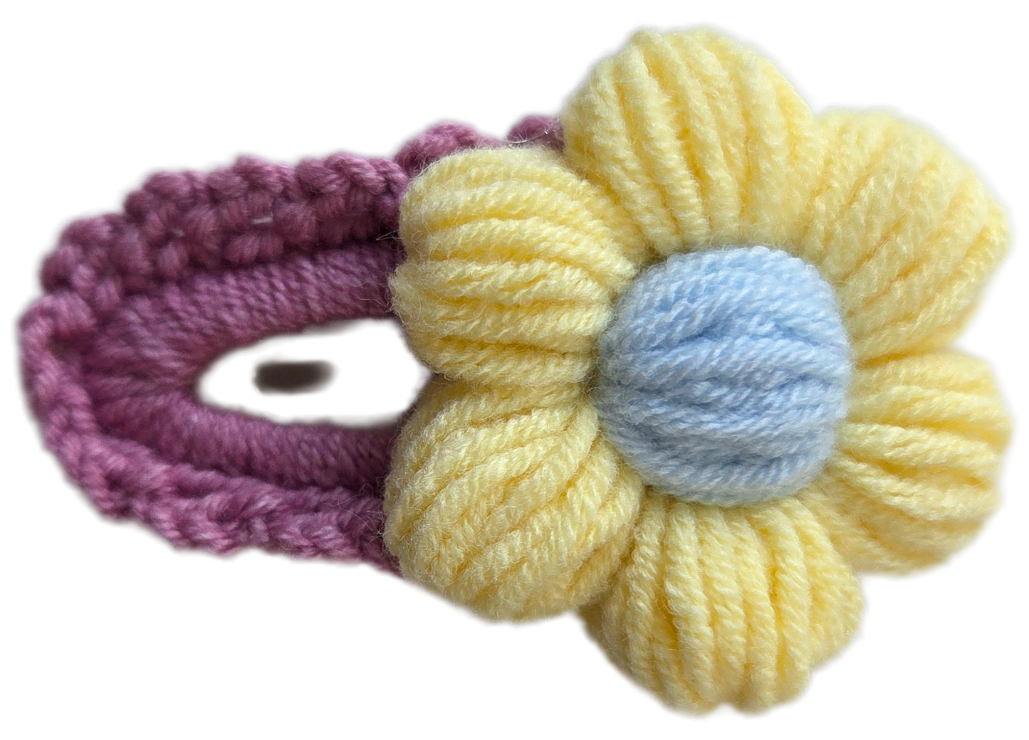 Daisy Crochet Hair Clip
