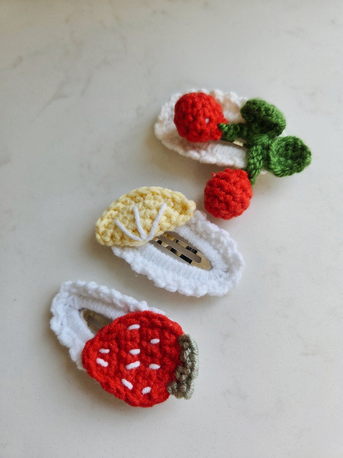 Crochet Hair Clip - Tutti Fruitti