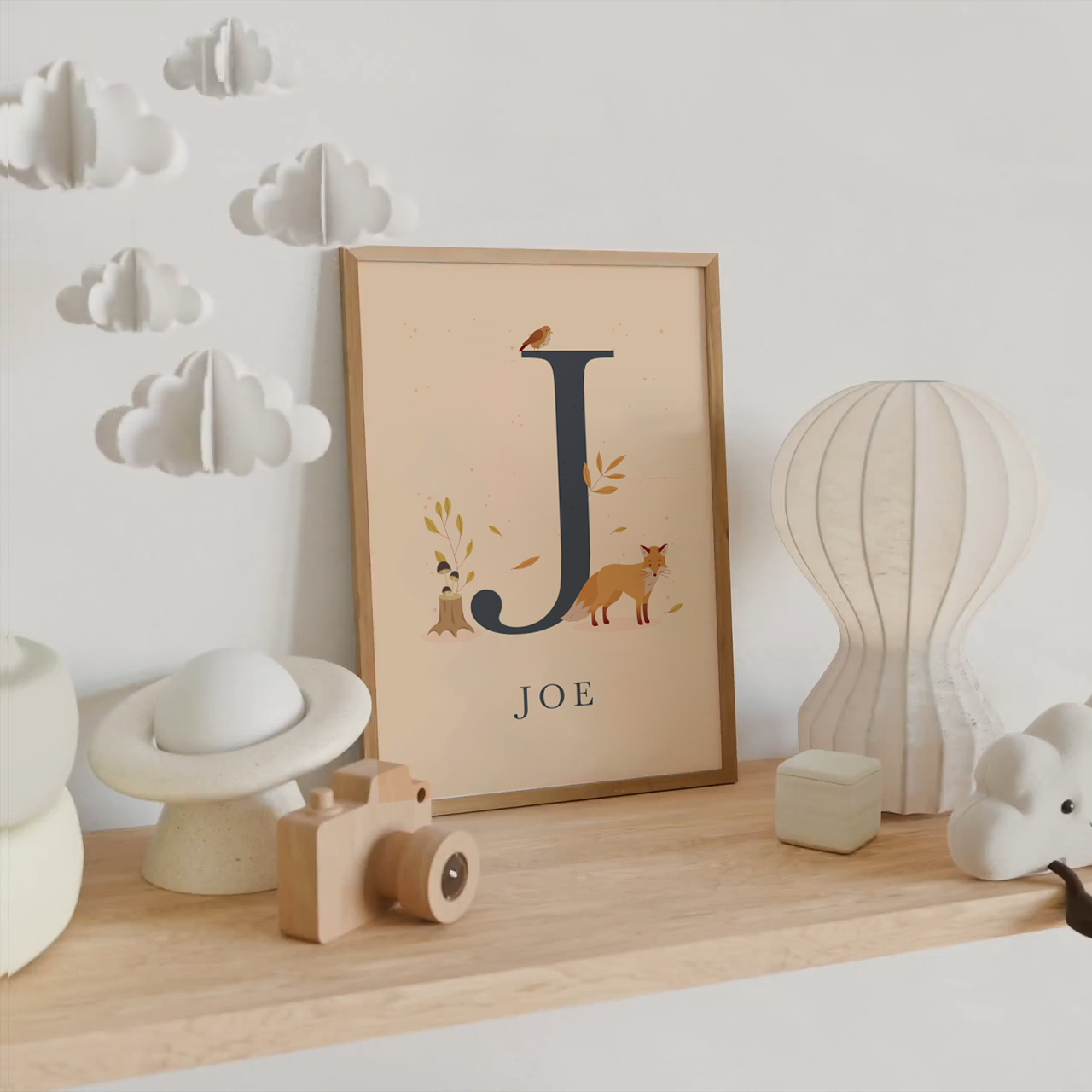 Woodland Fox Personalised Name Print