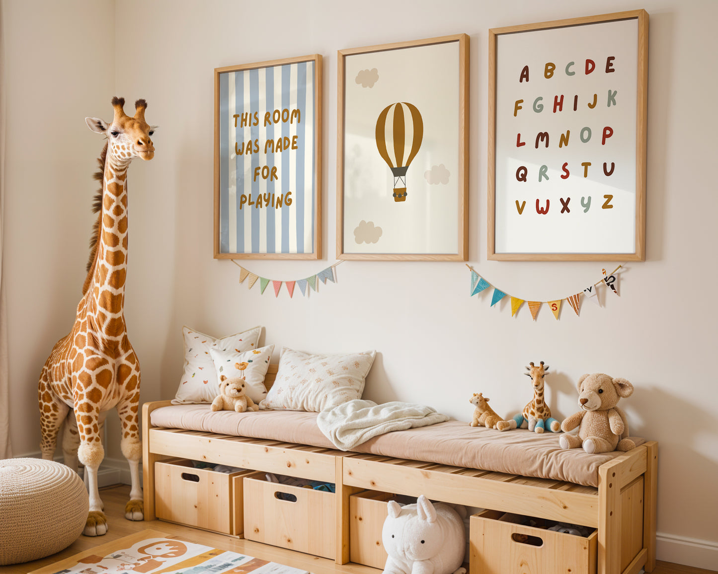 This room was made for playing - Blue Stripes