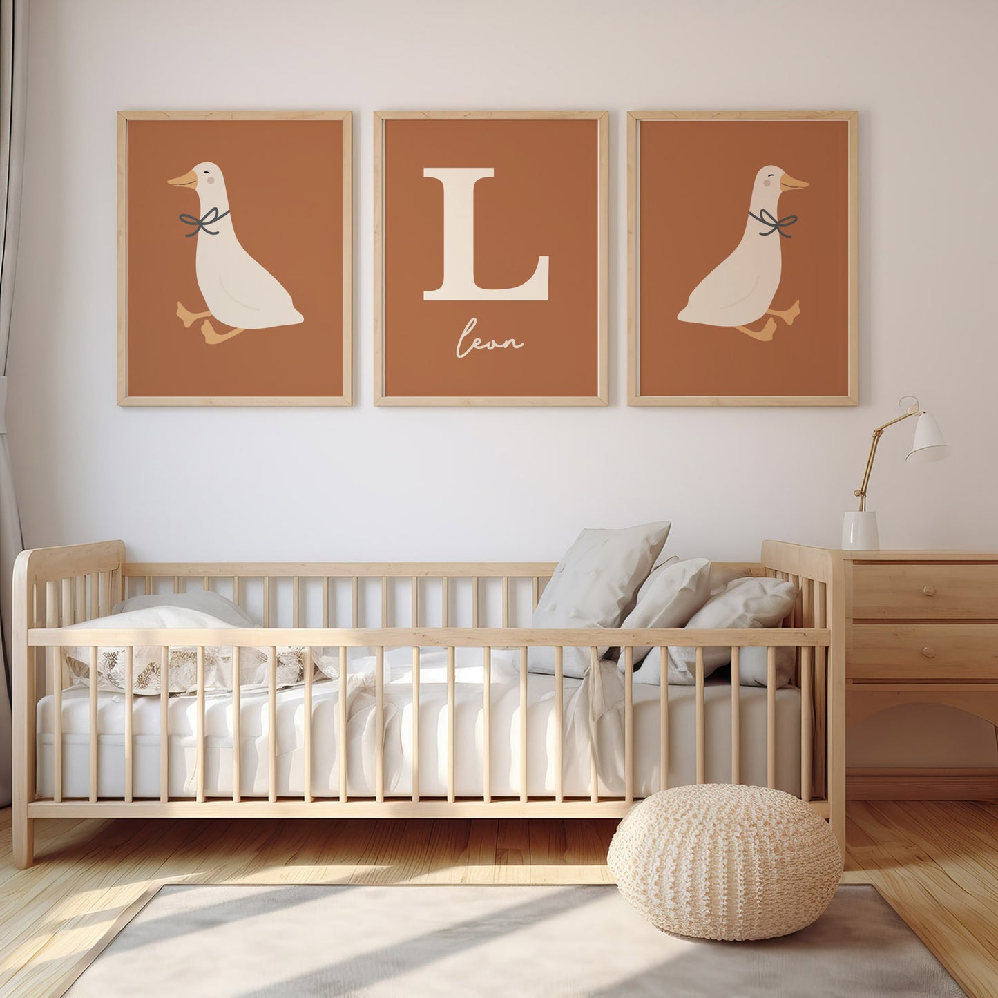 Silly Goose Personalised Name Print - Set of 3