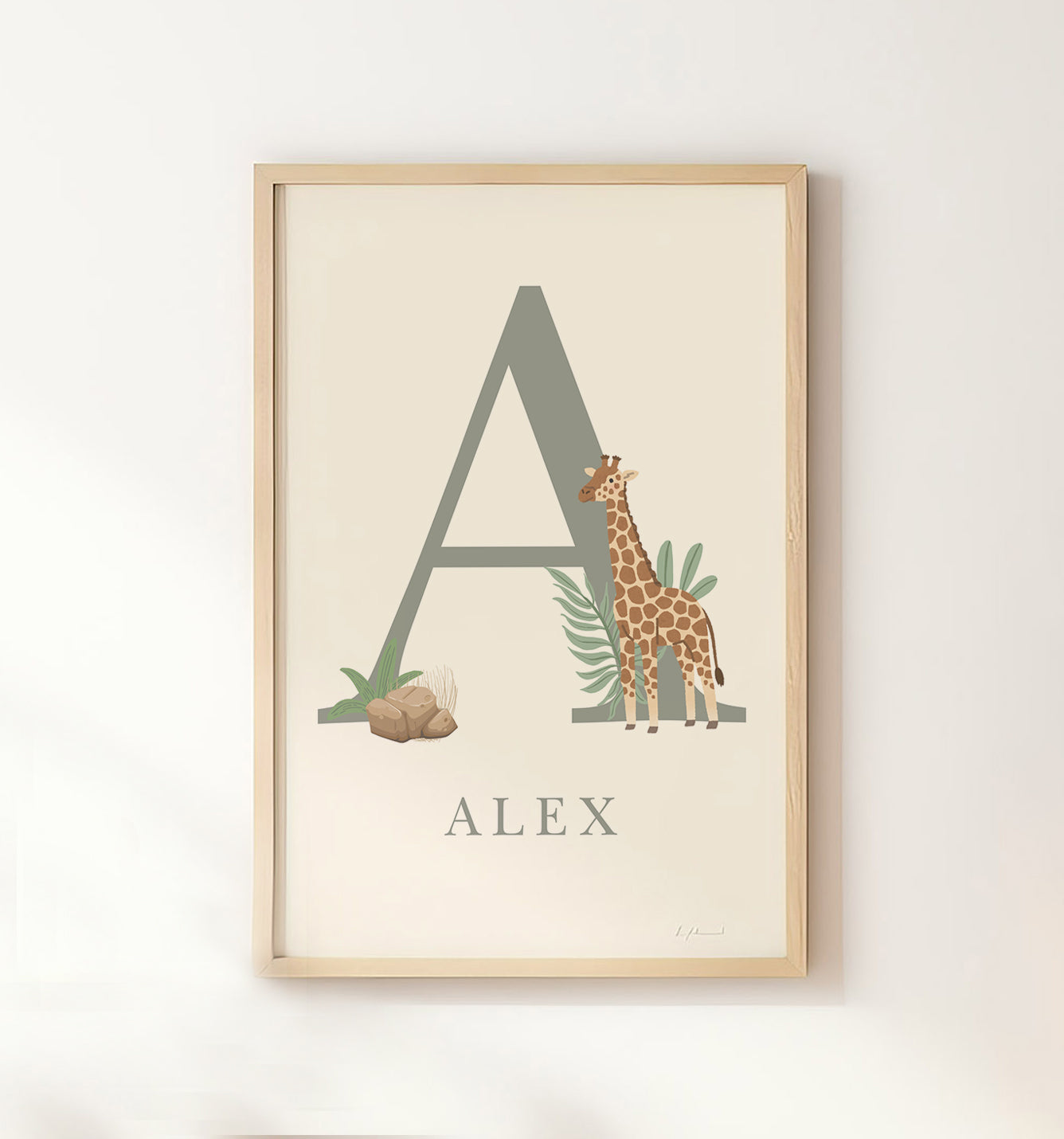 Safari Personalised Name Print
