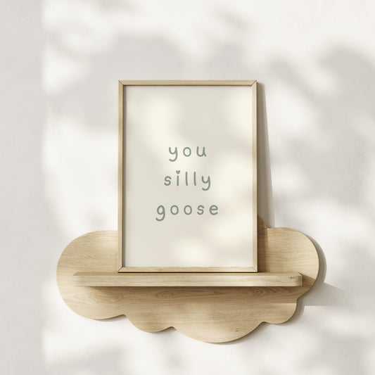 You Silly Goose Print - Blue