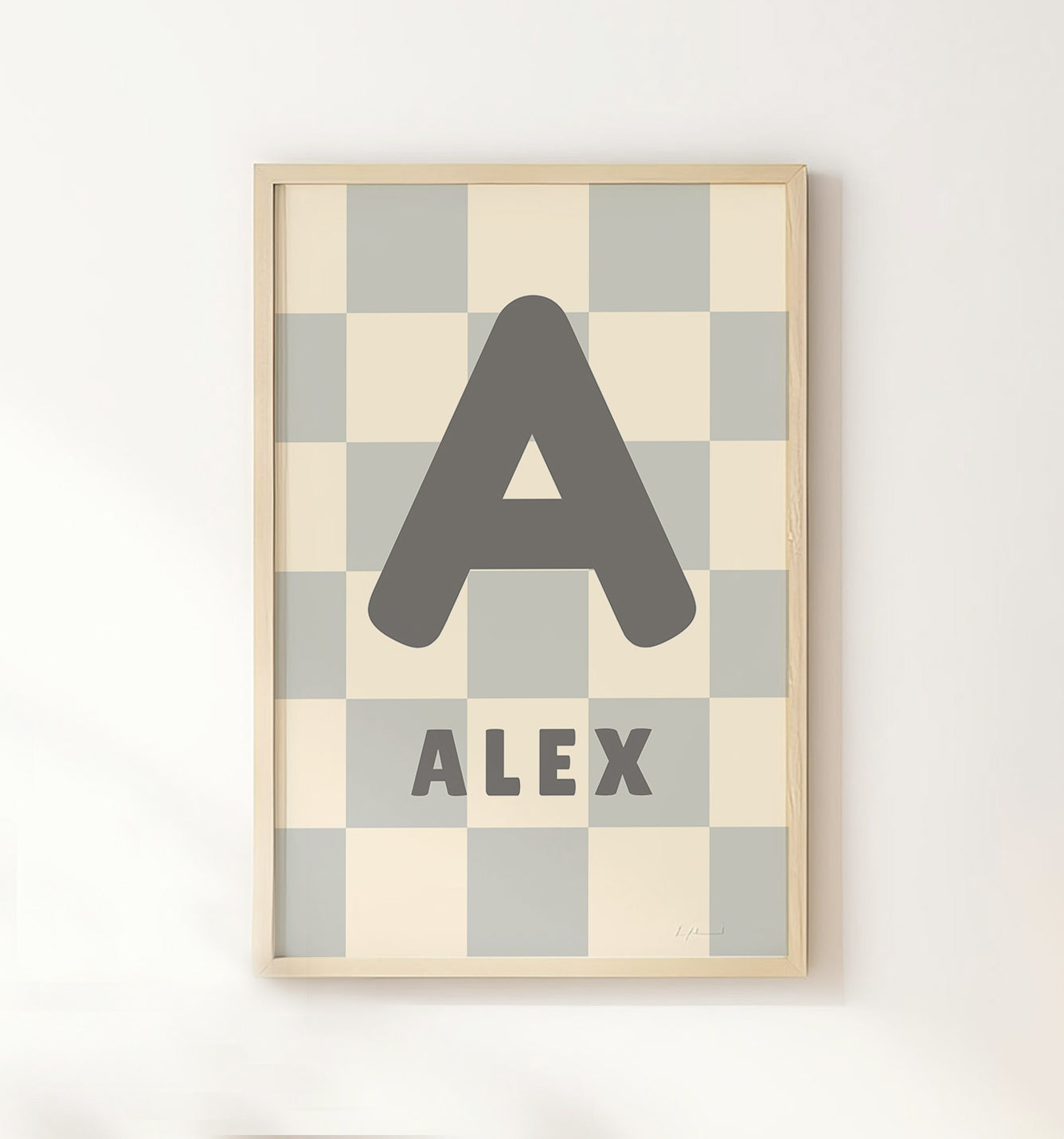 Checkered Personalised Name Print