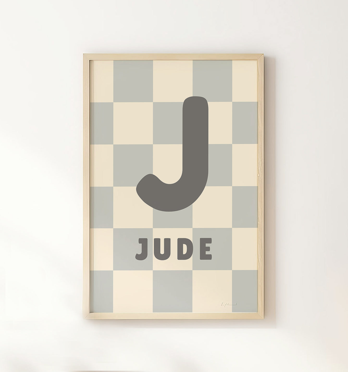 Checkered Personalised Name Print