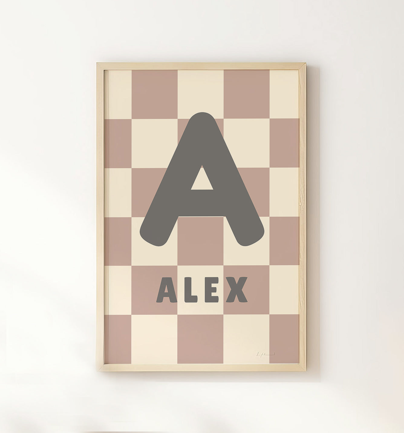 Checkered Personalised Name Print