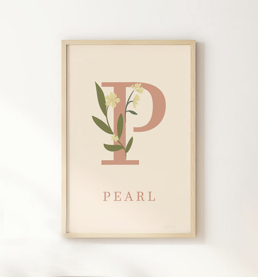 Botanical Personalised Name Print