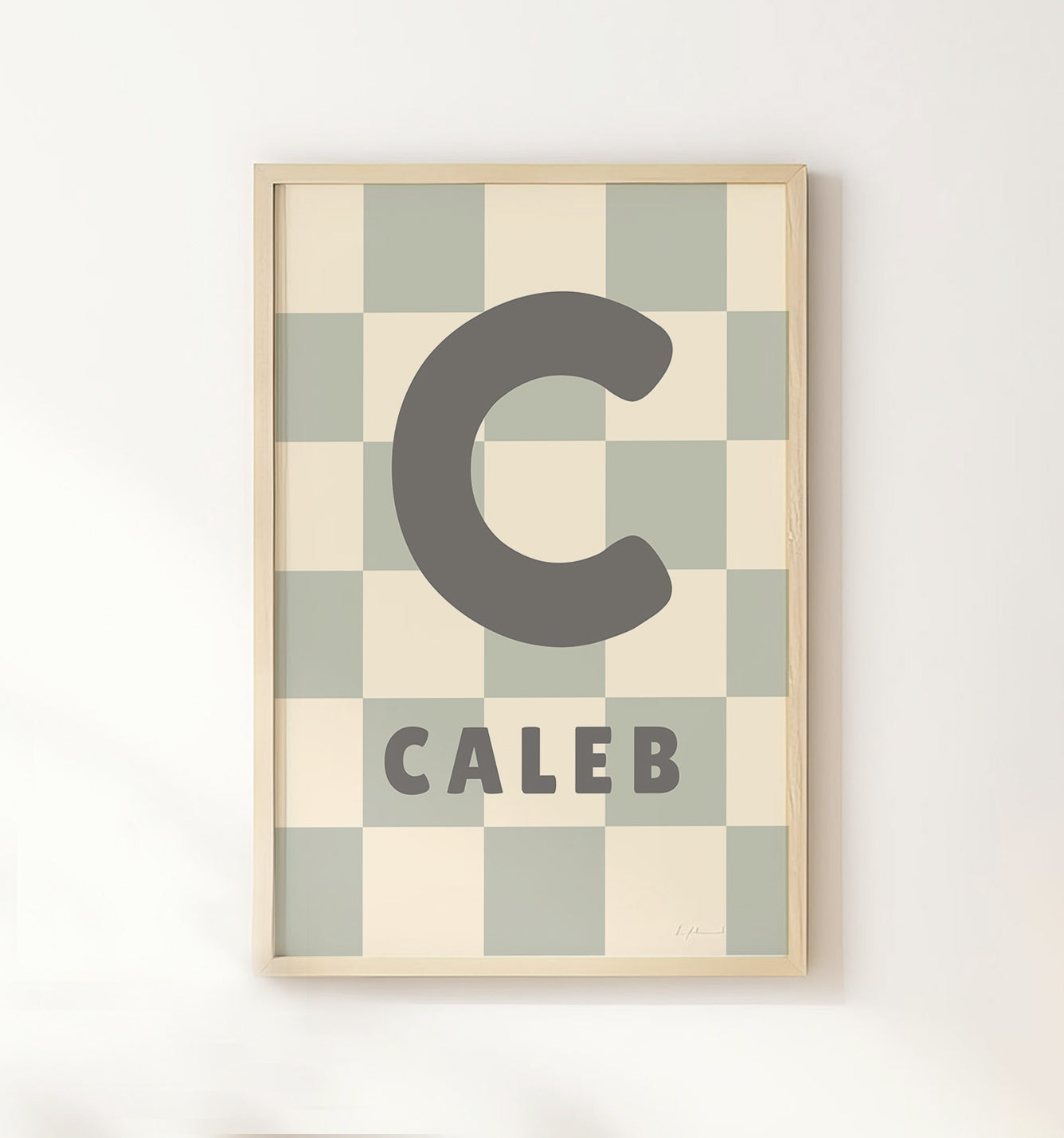 Checkered Personalised Name Print