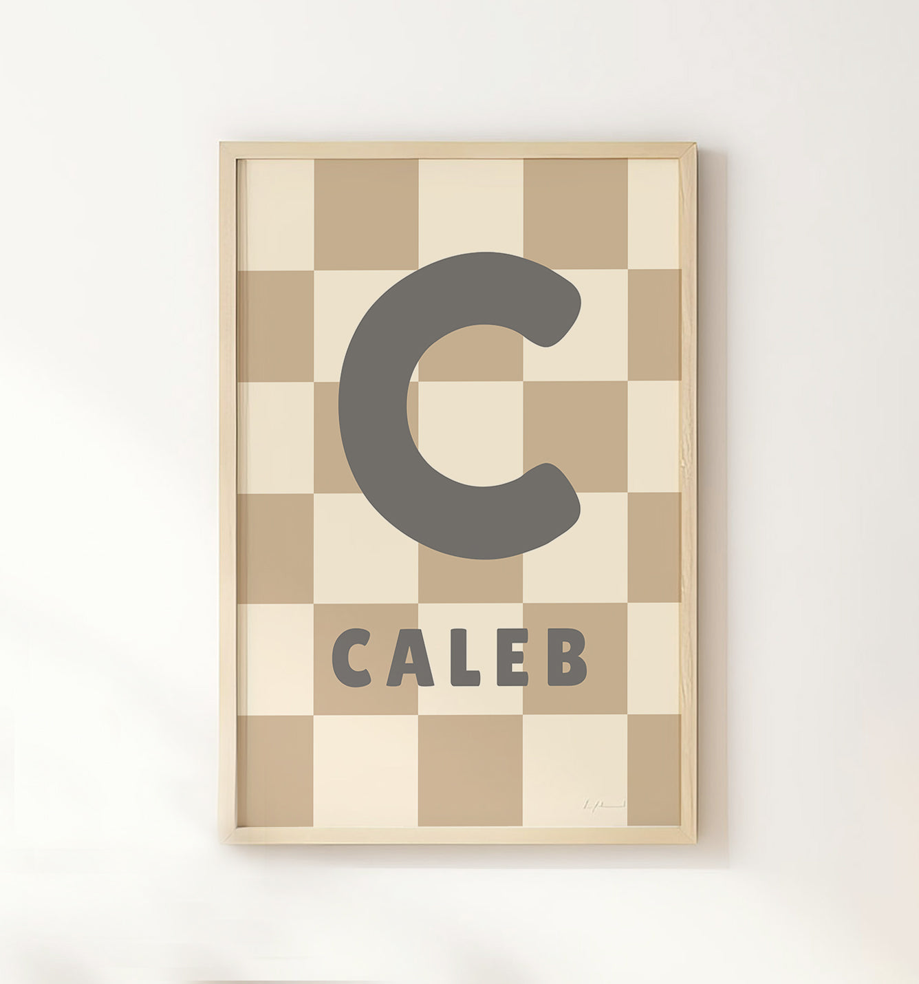 Checkered Personalised Name Print