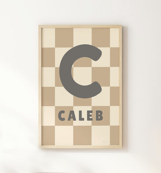 Checkered Personalised Name Print