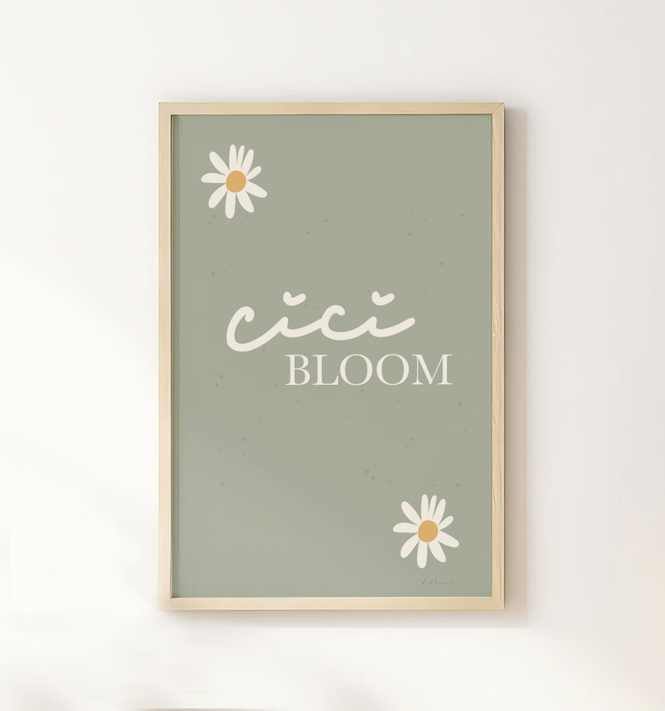 Daisies personalised Name Print - Set of 3