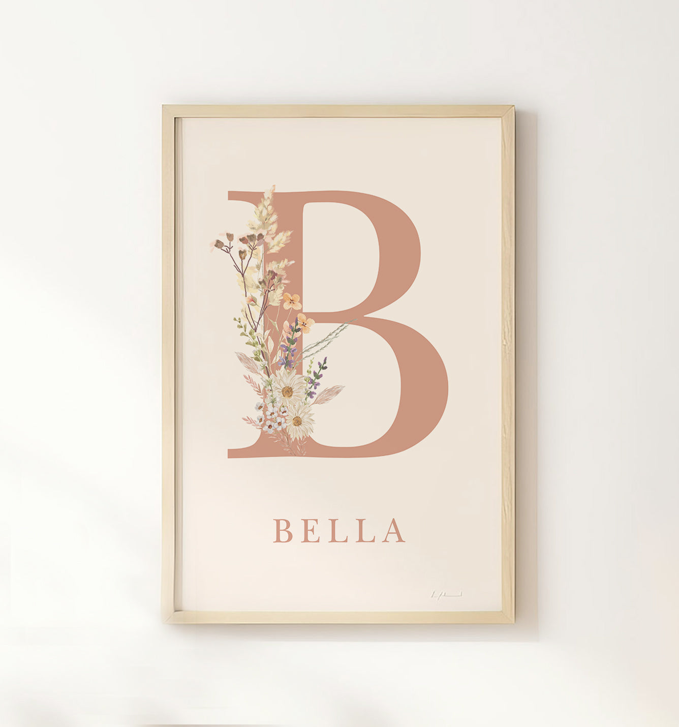 Wildflower personalised Name Print - Set of 3