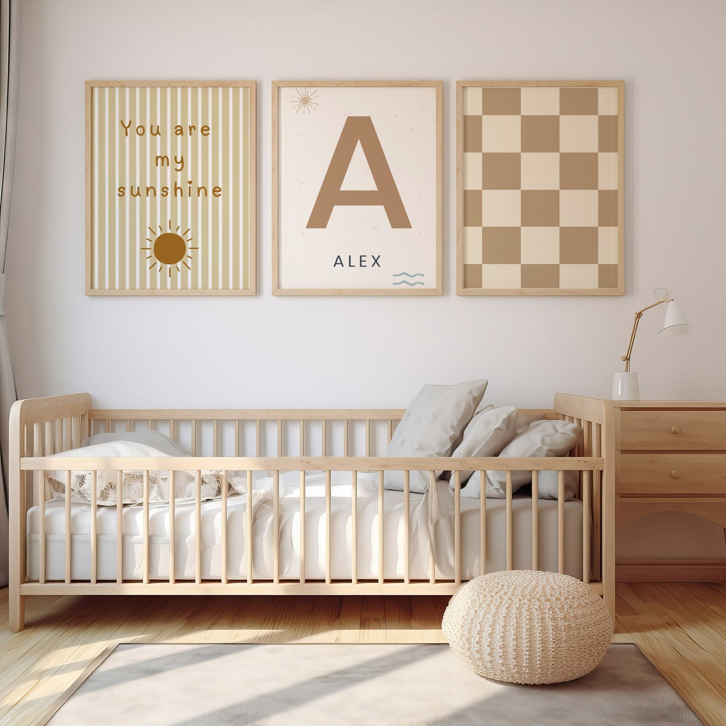Sunset Personalised Name Print - Set of 3